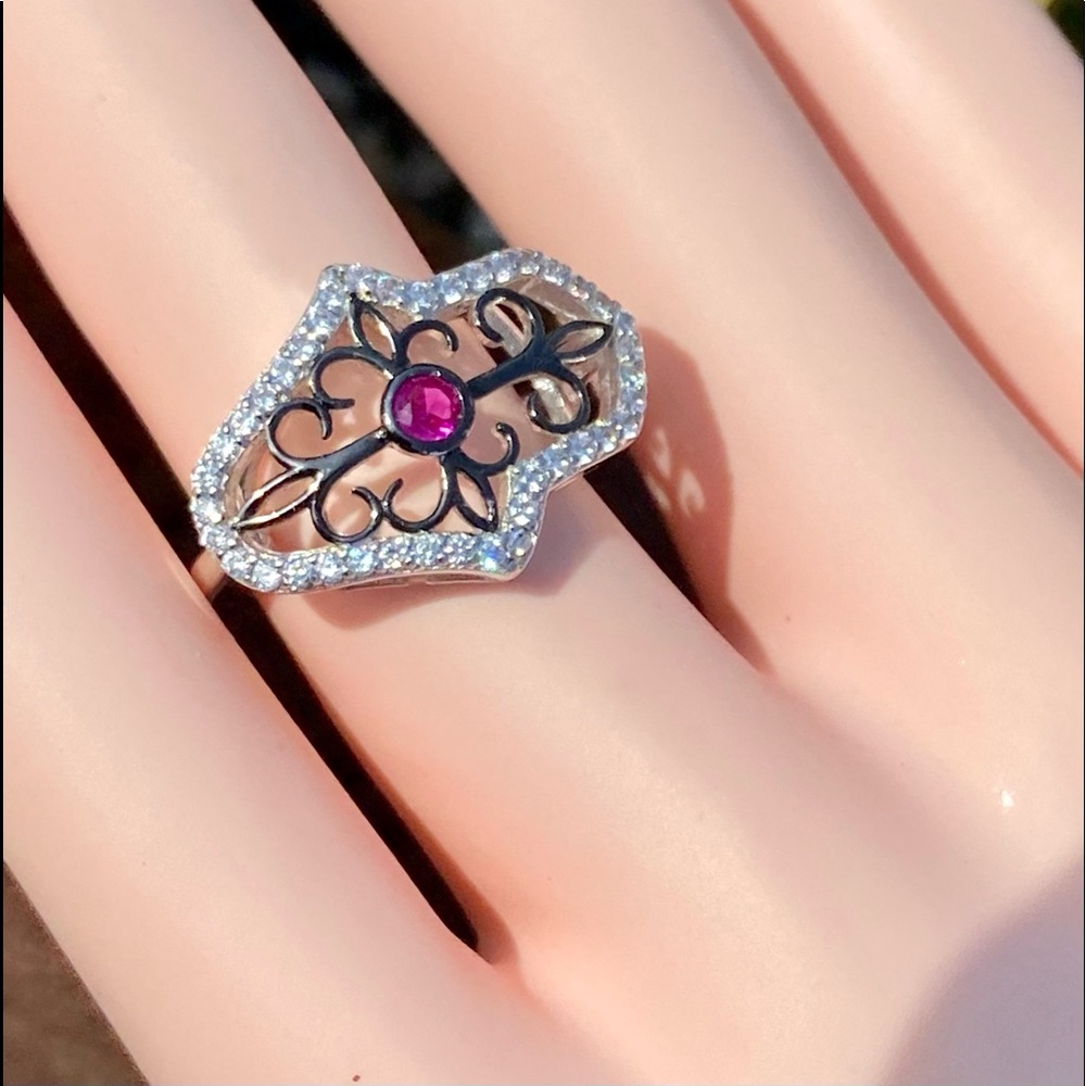 Ruby & Topaz Ring - image 6